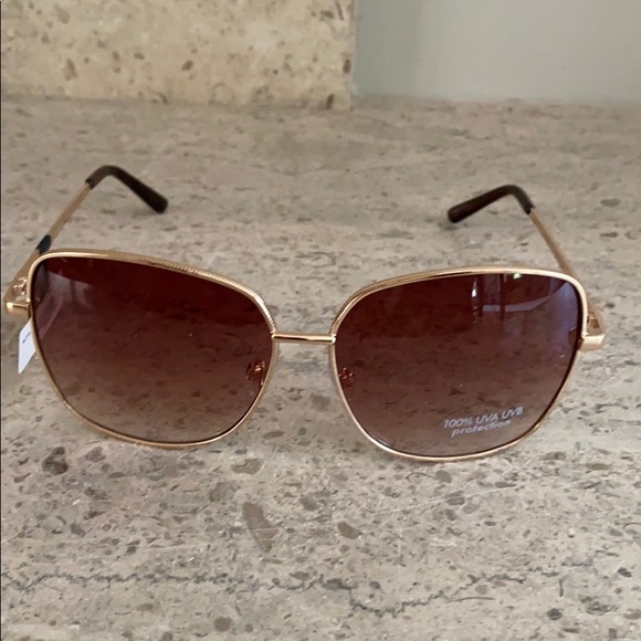 Banana Republic Oversized Gold Rim Sunglasses - Picture 4 of 9
